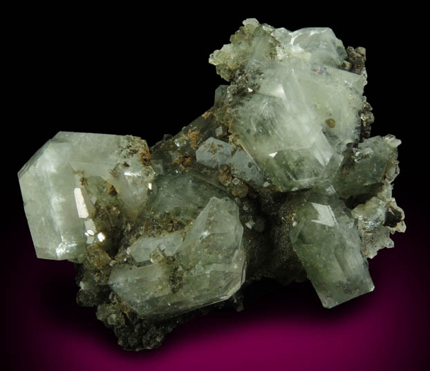 Apophyllite with Chlorite from Millington Quarry, Bernards Township, Somerset County, New Jersey