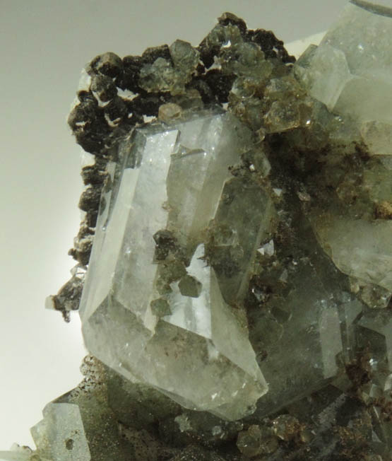 Apophyllite with Chlorite from Millington Quarry, Bernards Township, Somerset County, New Jersey