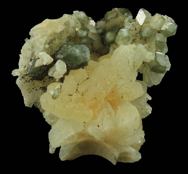 Prehnite, Apophyllite, Calcite, Chlorite from Millington Quarry, Bernards Township, Somerset County, New Jersey