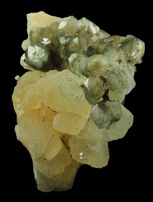 Prehnite, Apophyllite, Calcite, Chlorite from Millington Quarry, Bernards Township, Somerset County, New Jersey