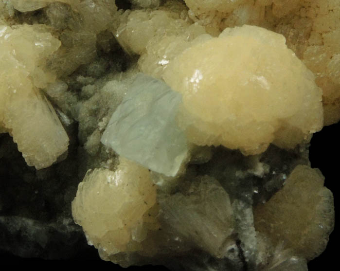 Stilbite and Calcite from Millington Quarry, Bernards Township, Somerset County, New Jersey