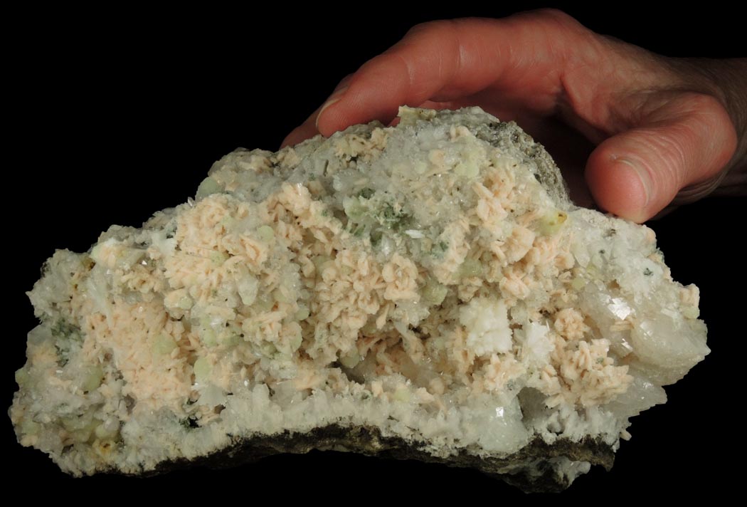 Heulandite, Albite, Prehnite, Quartz, Laumontite from Upper New Street Quarry, Paterson, Passaic County, New Jersey