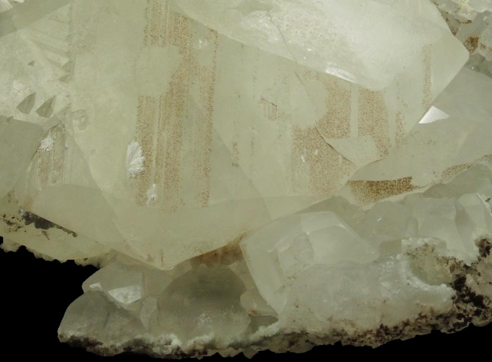 Calcite (twinned crystals) with Laumontite and Prehnite from Upper New Street Quarry, Paterson, Passaic County, New Jersey