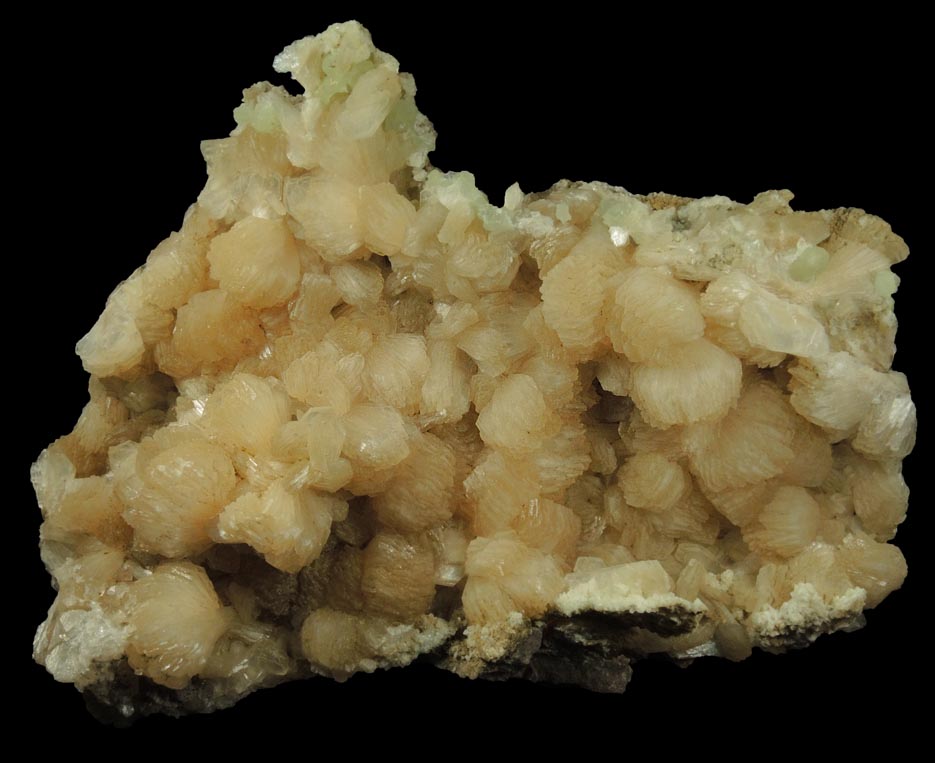 Stilbite with minor Prehnite and Calcite from Upper New Street Quarry, Paterson, Passaic County, New Jersey