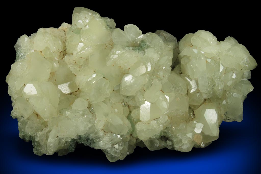 Datolite and Prehnite with pseudomorphic molds after Anhydrite from Upper New Street Quarry, Paterson, Passaic County, New Jersey