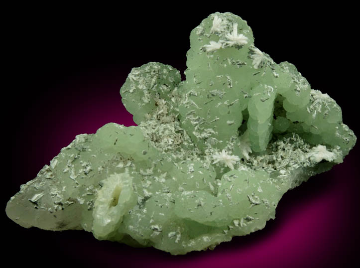 Prehnite pseudomorphs after Anhydrite with Babingtonite, Actinolite and Laumontite from Upper New Street Quarry, Paterson, Passaic County, New Jersey