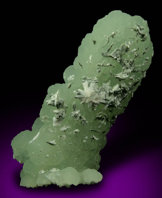 Prehnite pseudomorph after Anhydrite with Babingtonite, Actinolite and Laumontite from Upper New Street Quarry, Paterson, Passaic County, New Jersey