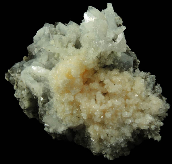 Chabazite (penetration twinned) on Heulandite from Upper New Street Quarry, Paterson, Passaic County, New Jersey