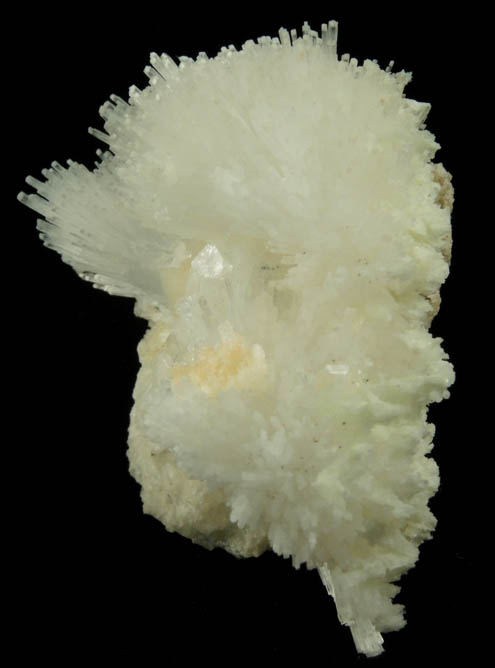 Natrolite over Calcite from Upper New Street Quarry, Paterson, Passaic County, New Jersey