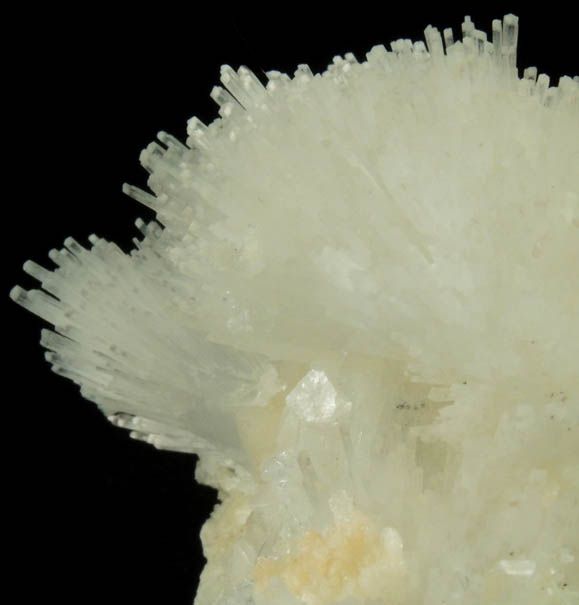 Natrolite over Calcite from Upper New Street Quarry, Paterson, Passaic County, New Jersey