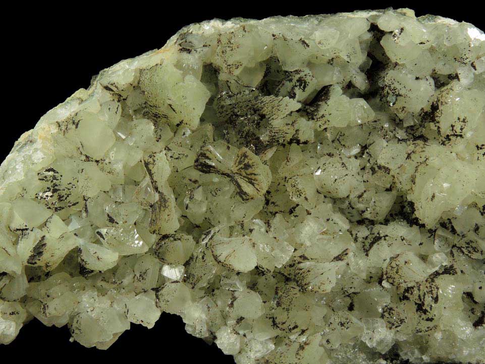 Prehnite, Datolite, Calcite, Petroleum (naturally occurring Hydrocarbons) from Millington Quarry, Bernards Township, Somerset County, New Jersey