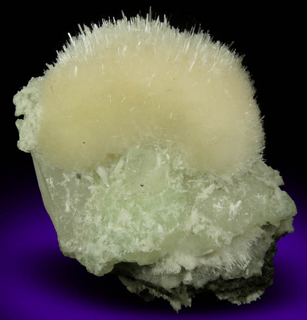 Natrolite, Calcite, Prehnite from Upper New Street Quarry, Paterson, Passaic County, New Jersey