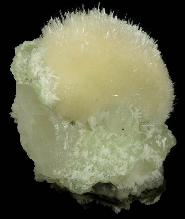 Natrolite, Calcite, Prehnite from Upper New Street Quarry, Paterson, Passaic County, New Jersey