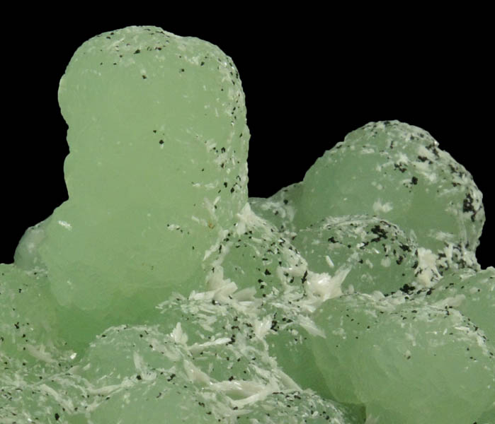 Prehnite pseudomorphs after Anhydrite with Chamosite and Laumontite from Upper New Street Quarry, Paterson, Passaic County, New Jersey