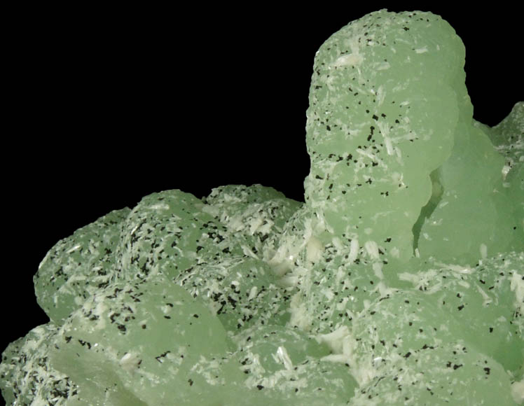 Prehnite pseudomorphs after Anhydrite with Chamosite and Laumontite from Upper New Street Quarry, Paterson, Passaic County, New Jersey