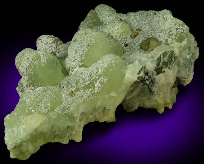 Prehnite pseudomorphs after Anhydrite with Stilpnomelane and Laumontite from Upper New Street Quarry, Paterson, Passaic County, New Jersey