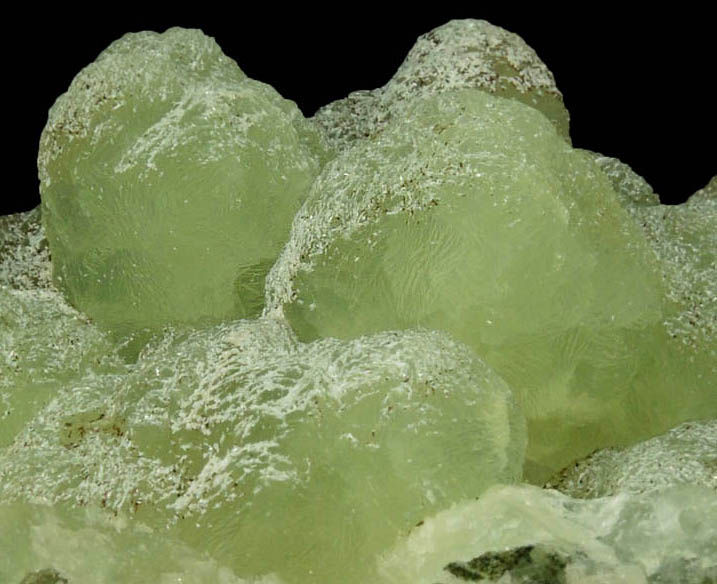 Prehnite pseudomorphs after Anhydrite with Stilpnomelane and Laumontite from Upper New Street Quarry, Paterson, Passaic County, New Jersey