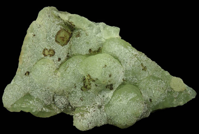 Prehnite pseudomorphs after Anhydrite with Stilpnomelane and Laumontite from Upper New Street Quarry, Paterson, Passaic County, New Jersey