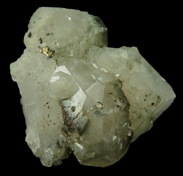 Pyrite on Apophyllite with Chlorite inclusions from Millington Quarry, Bernards Township, Somerset County, New Jersey