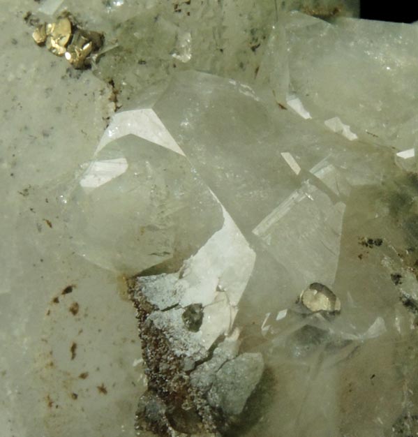 Pyrite on Apophyllite with Chlorite inclusions from Millington Quarry, Bernards Township, Somerset County, New Jersey