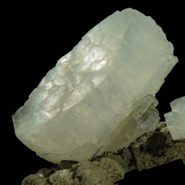 Heulandite on Prehnite from Upper New Street Quarry, Paterson, Passaic County, New Jersey