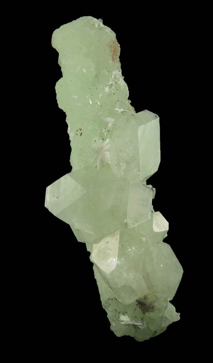 Apophyllite and Laumontite on Prehnite pseudomorph after Anhydrite from Upper New Street Quarry, Paterson, Passaic County, New Jersey