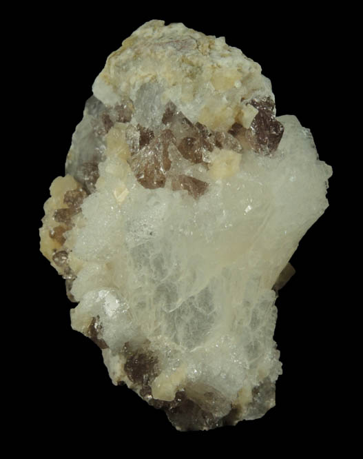 Heulandite, Chabazite (penetration twinned) and Quartz var. Smoky-Amethyst from Upper New Street Quarry, Paterson, Passaic County, New Jersey