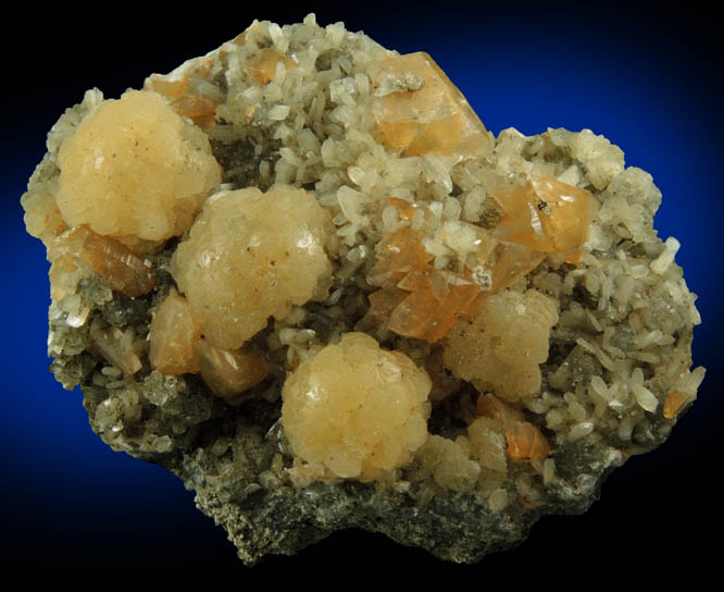 Stilbite and Calcite from Millington Quarry, Bernards Township, Somerset County, New Jersey