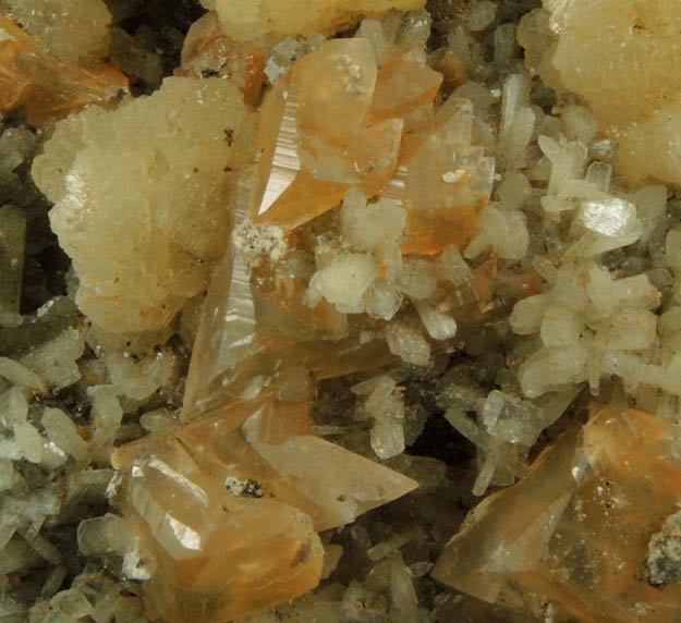 Stilbite and Calcite from Millington Quarry, Bernards Township, Somerset County, New Jersey