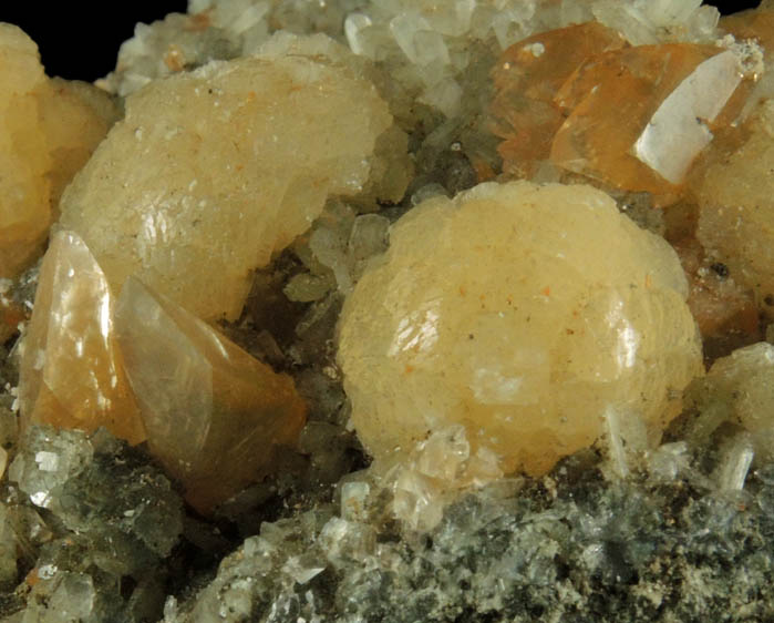 Stilbite and Calcite from Millington Quarry, Bernards Township, Somerset County, New Jersey