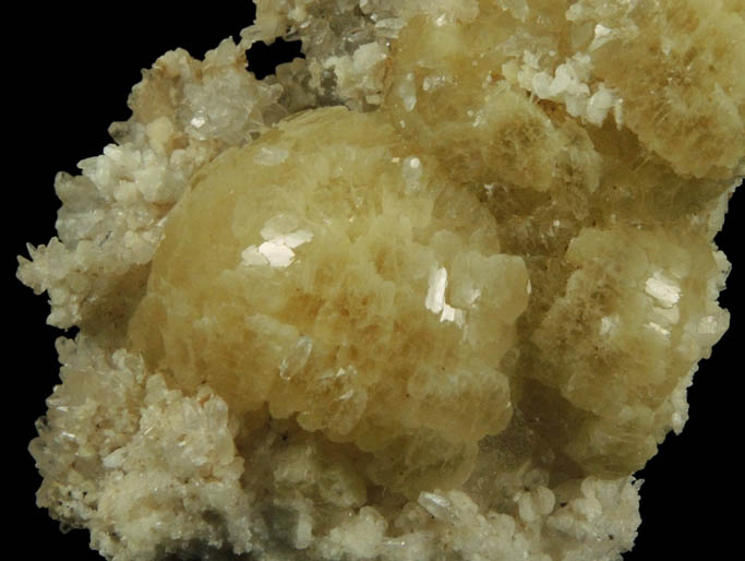 Stilbite and Calcite from Millington Quarry, Bernards Township, Somerset County, New Jersey