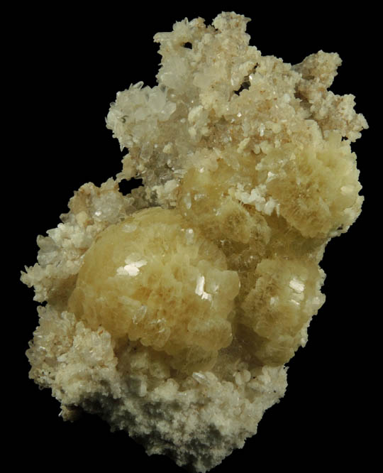 Stilbite and Calcite from Millington Quarry, Bernards Township, Somerset County, New Jersey