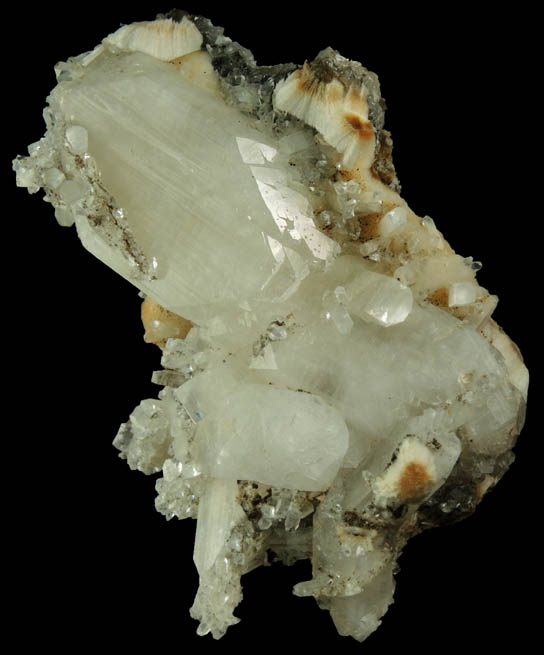 Apophyllite on Pectolite from Millington Quarry, Bernards Township, Somerset County, New Jersey