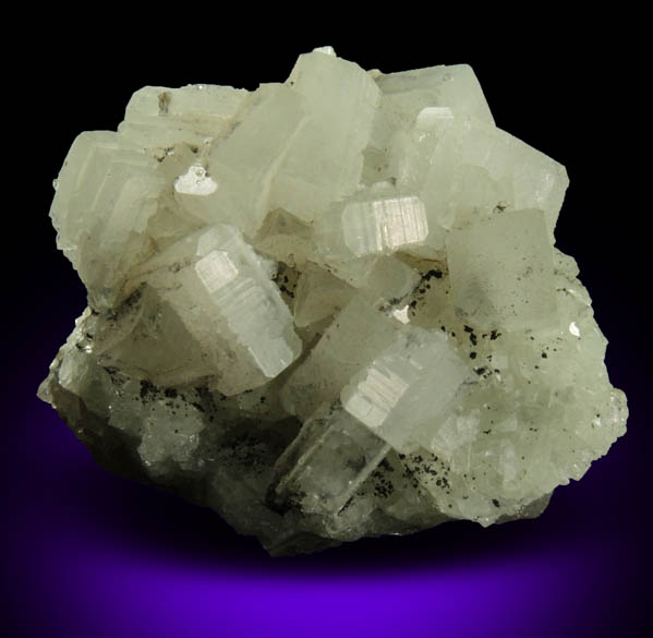 Apophyllite on Datolite with Chamosite from Millington Quarry, Bernards Township, Somerset County, New Jersey