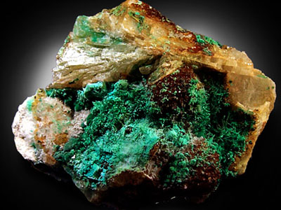 Aurichalcite with Fluorite, Barite from Juanita Mine, Magdalena District, Socorro County, New Mexico