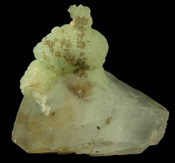 Prehnite with Apophyllite in Calcite from Millington Quarry, Bernards Township, Somerset County, New Jersey