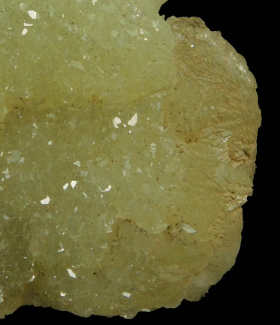 Apophyllite with Chlorite inclusions over Prehnite from Millington Quarry, Bernards Township, Somerset County, New Jersey