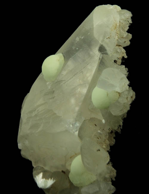 Calcite and Prehnite with minor Pectolite from Millington Quarry, Bernards Township, Somerset County, New Jersey