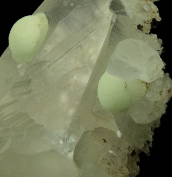 Calcite and Prehnite with minor Pectolite from Millington Quarry, Bernards Township, Somerset County, New Jersey