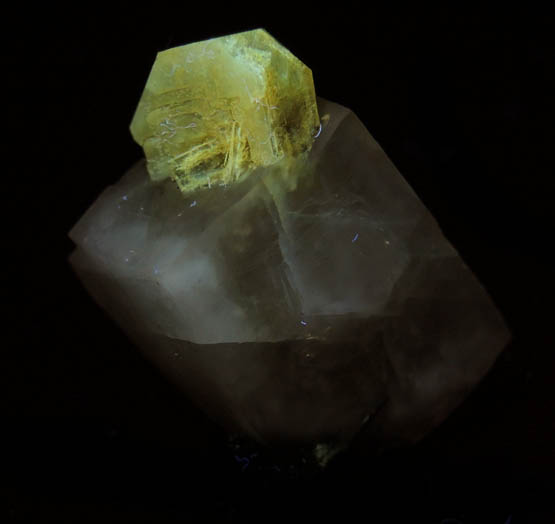 Apophyllite on Calcite from Millington Quarry, Bernards Township, Somerset County, New Jersey