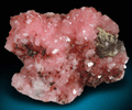 Rhodochrosite with Leucophoenicite, Gageite, Brucite from N'Chwaning II Mine, Kalahari Manganese Field, Northern Cape Province, South Africa