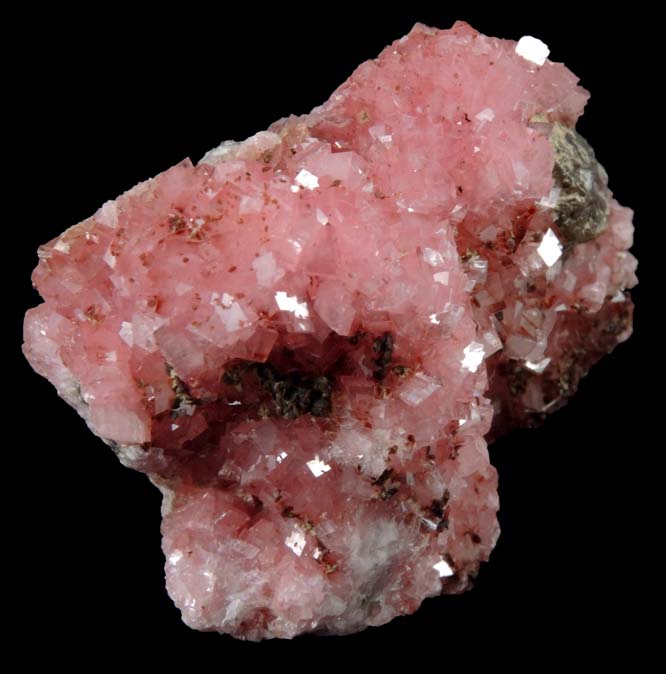 Rhodochrosite with Leucophoenicite, Gageite, Brucite from N'Chwaning II Mine, Kalahari Manganese Field, Northern Cape Province, South Africa