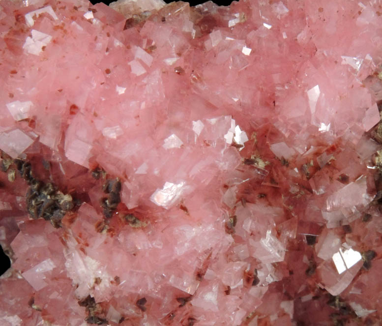 Rhodochrosite with Leucophoenicite, Gageite, Brucite from N'Chwaning II Mine, Kalahari Manganese Field, Northern Cape Province, South Africa