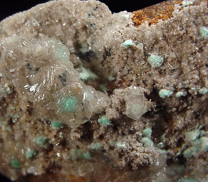 Barite with Calcite and Aurichalcite from Juanita Mine, Magdalena District, Socorro County, New Mexico