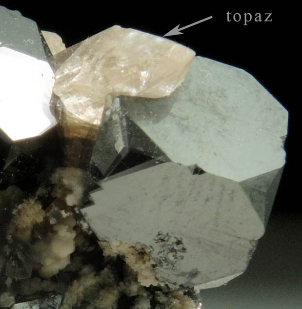 Bixbyite with Topaz from Thomas Range, Juab County, Utah