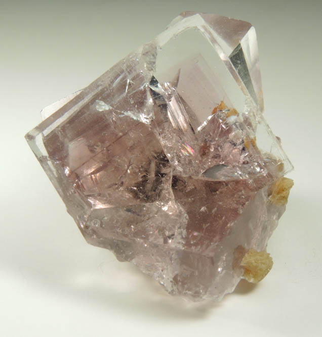 Fluorite (color-zoned interpenetrant-twinned crystals) from Weardale, County Durham, England