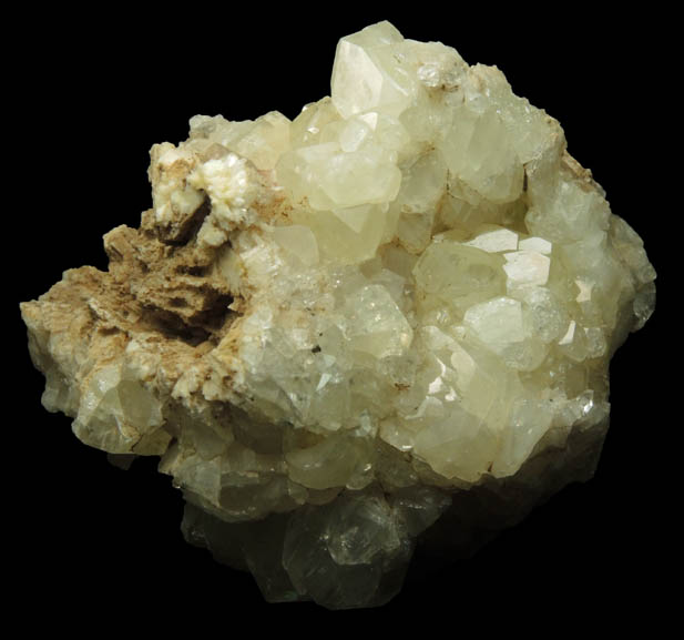 Datolite and Prehnite with pseudomorphic molds after Anhydrite from Millington Quarry, Bernards Township, Somerset County, New Jersey