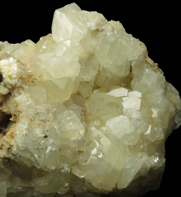 Datolite and Prehnite with pseudomorphic molds after Anhydrite from Millington Quarry, Bernards Township, Somerset County, New Jersey