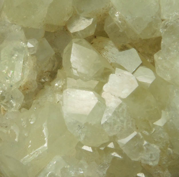 Datolite and Prehnite with pseudomorphic molds after Anhydrite from Millington Quarry, Bernards Township, Somerset County, New Jersey