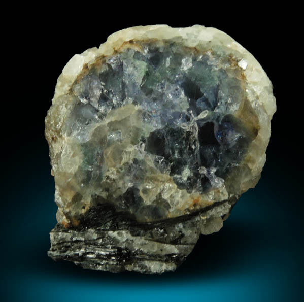 Cordierite var. Iolite from Route 9 road cut at Beaver Meadow Road, Haddam, Middlesex County, Connecticut